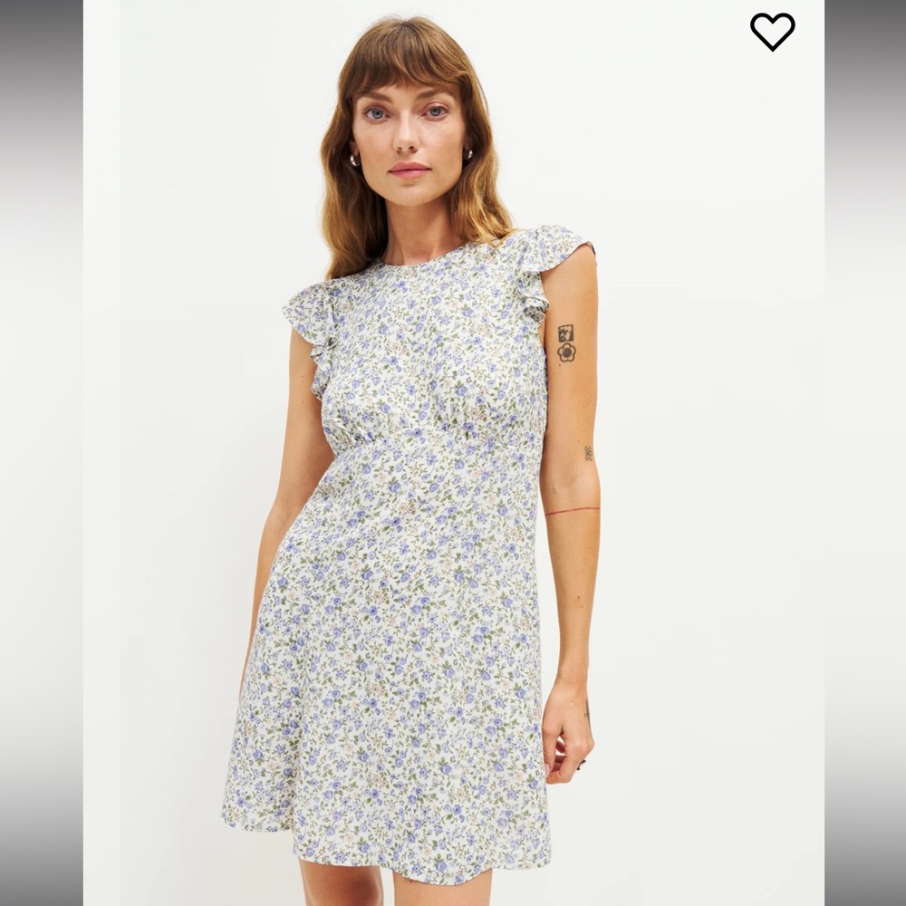 NWT Reformation Idalia Open Back Mini Dress in ‘Pixie’